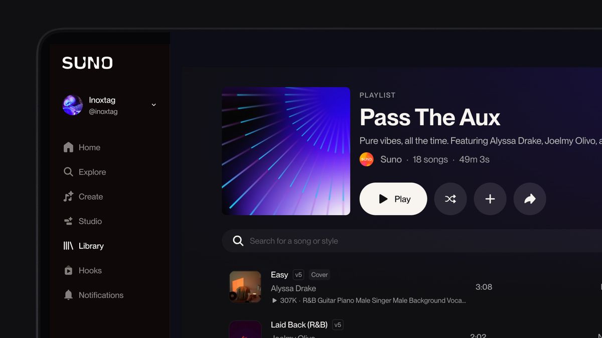 Présentation officielle des playlists Suno pour retrouver et organiser ses chansons